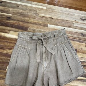 Tan high waisted shorts